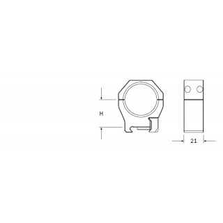 Кольца AUDERE PSR™ Gen2  Diam 30mm H34
