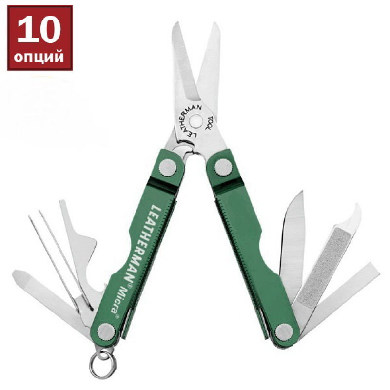 64350082N Мультиинструмент LEATHERMAN Micra-Green,подар.коробка