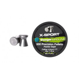 98814500014 Пульки Stoeger X-Sport Flat 4.5мм/.177 0.48g (500шт.)