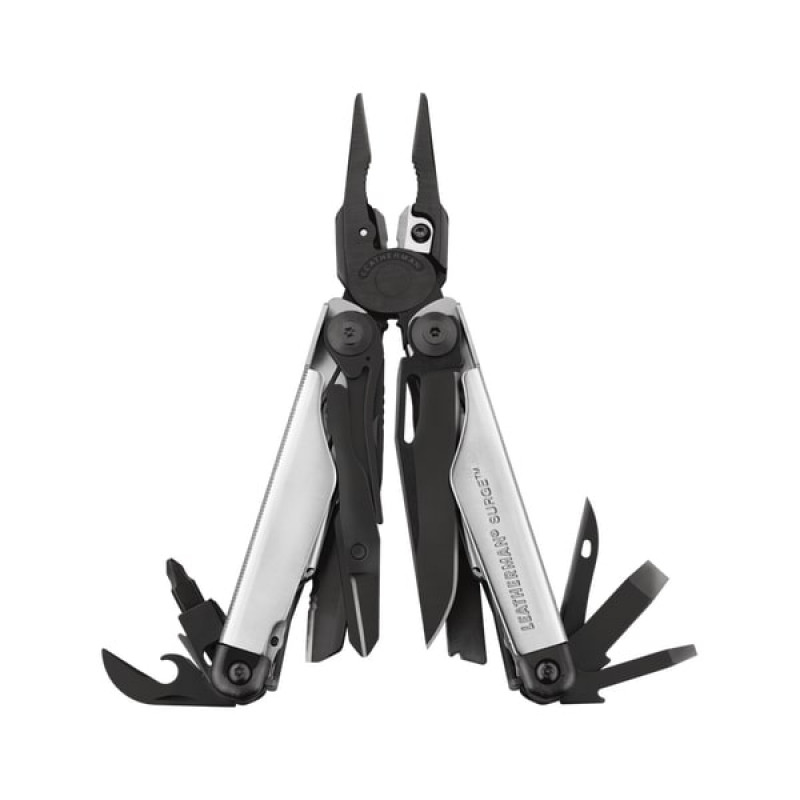 832462 Мультиинструмент LEATHERMAN Surge BLACK&SILVER, синтетич. чехол,  картонная коробка