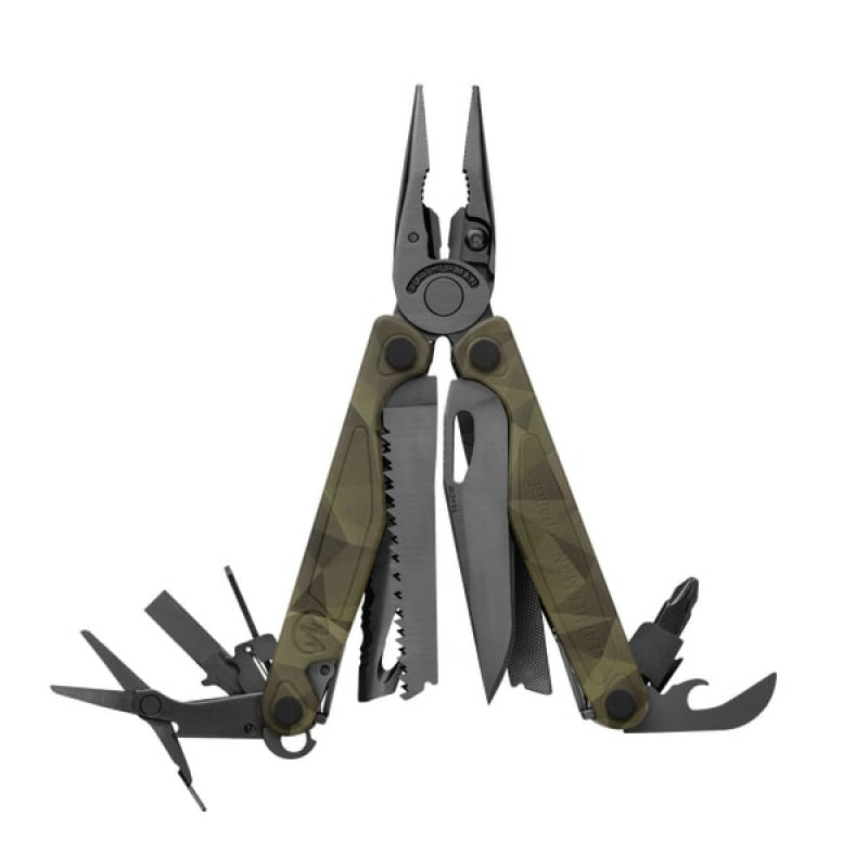 832710 Мультиинструмент LEATHERMAN CHARGE PLUS CAMO FOREST, синтетический чехол, карт. коробка
