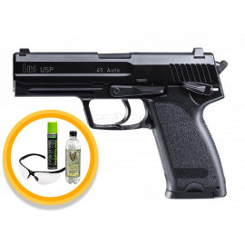 2.5689 Подарочный комплект - страйкбольный пистолет Umarex Heckler & Koch USP .45  Gas Blowback