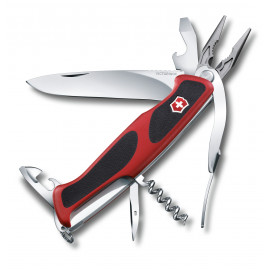 0.9723.C Нож Victorinox Delemont, "RangerGrip 74", 130 мм, красный/черный
