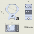 SCTM-53 Кольца X-Accu 34 мм Medium Vector Optics