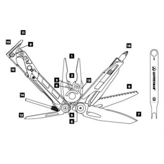 850012N Мультиинструмент LEATHERMAN Mut, чехол Molle (коричневый), картонная коробка