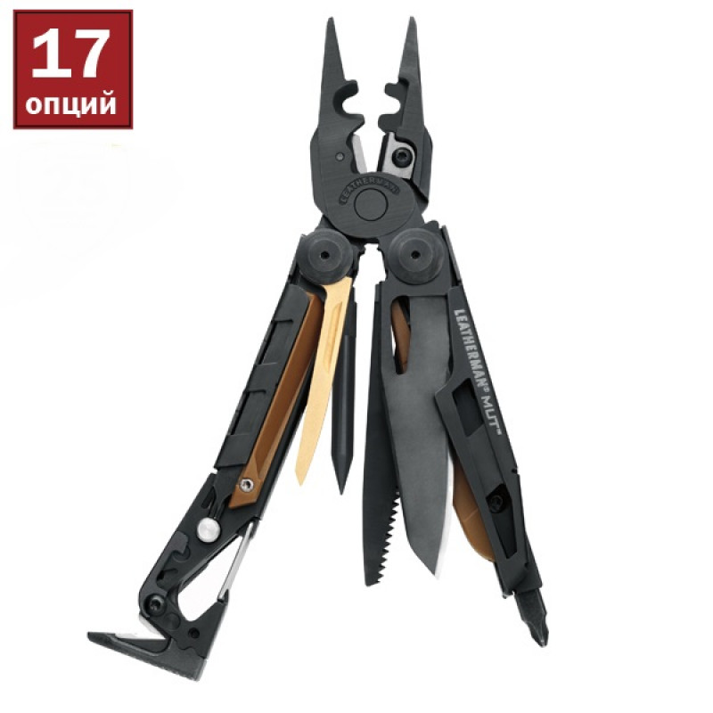 850132N Мультиинструмент LEATHERMAN MUT EOD BLACK, чехол Molle (чёрный), картонная коробка