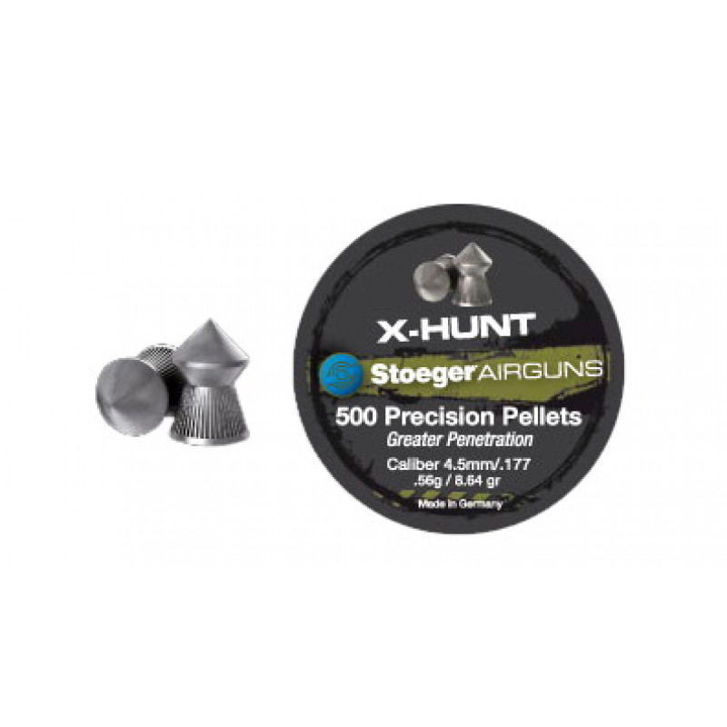 92144500005S Пульки Stoeger X-Hunter Point 4.5мм/.177 0.56g (500шт.)