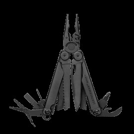832526 Мультиинструмент LEATHERMAN WAVE PLUS BLACK, синтетический чехол Molle, карт. коробка