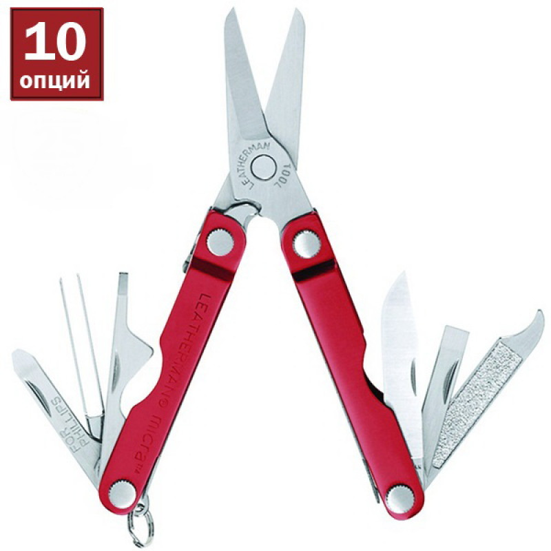 64330181N Мультиинструмент LEATHERMAN Micra-Red, картонная коробка